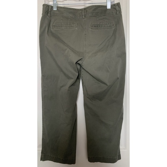 J Jill Cropped Green Khaki Pants Women’s Size 8 - Picture 2 of 3